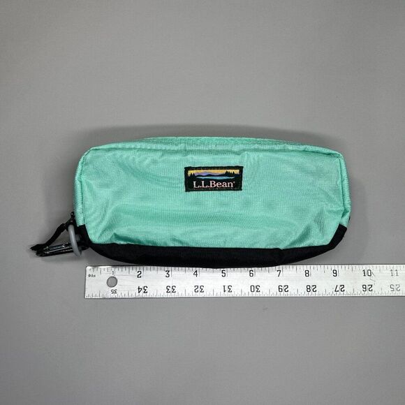 L.L. Bean 9" Hiking Outdoor Accessory Pouch Turquoise Zipped‎ Bag - Picture 1 of 6